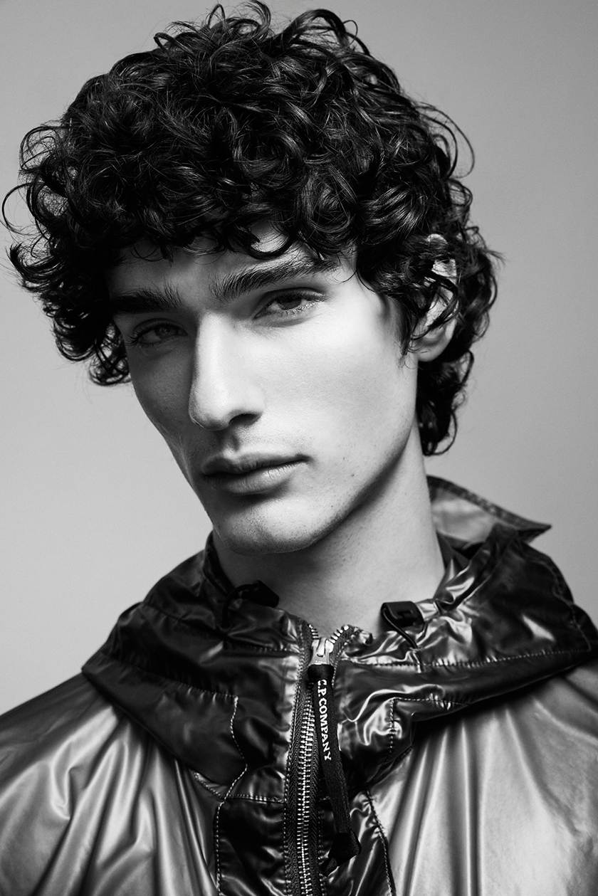 Picture for The Perfect Man magazine in black and white featured by a male model. 