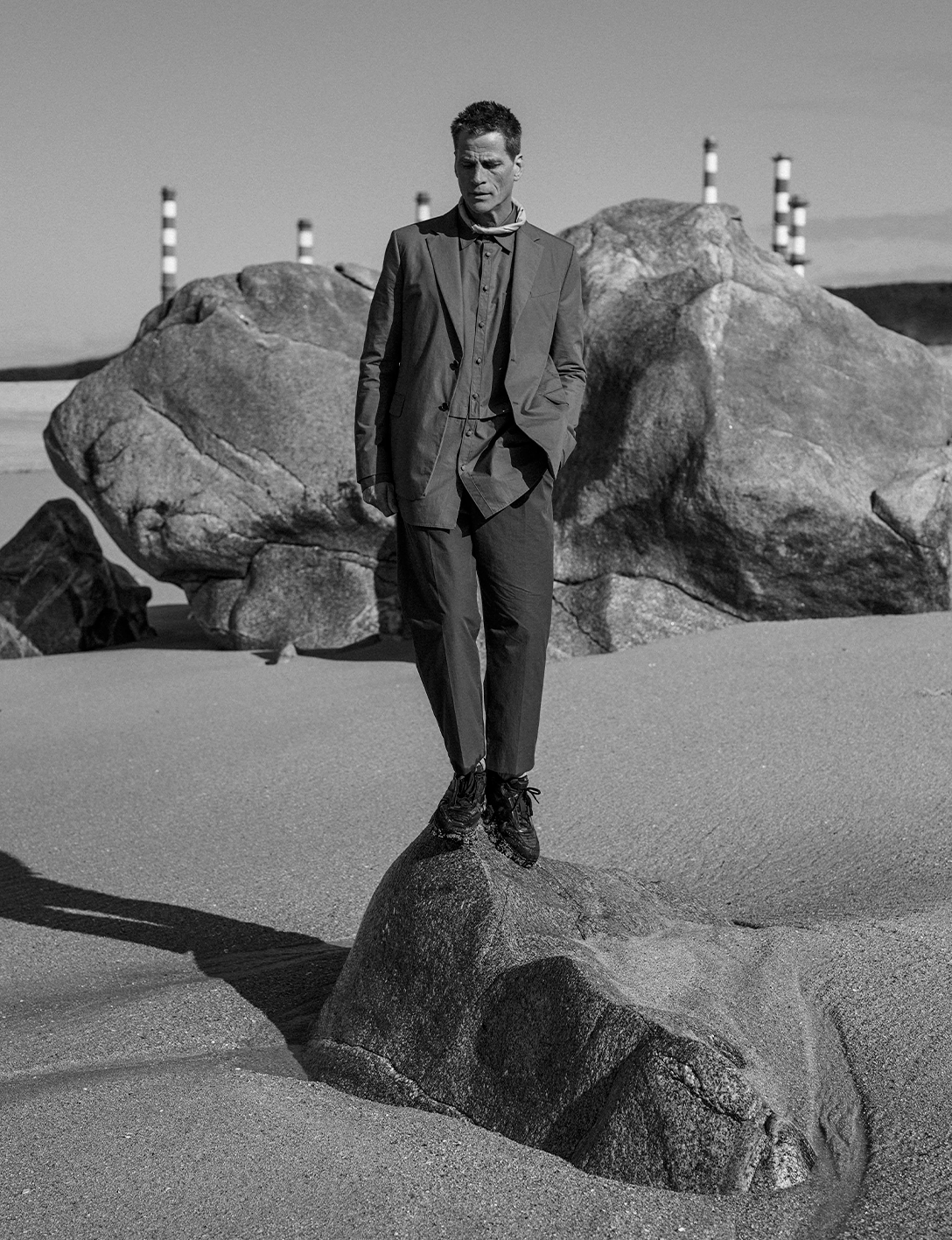 Fredrico Martins Photographer represented by 8AM ney editorial for GQ with Mark Vanderloo in Portuagal- Production - GQ- Barcelona - 8AM