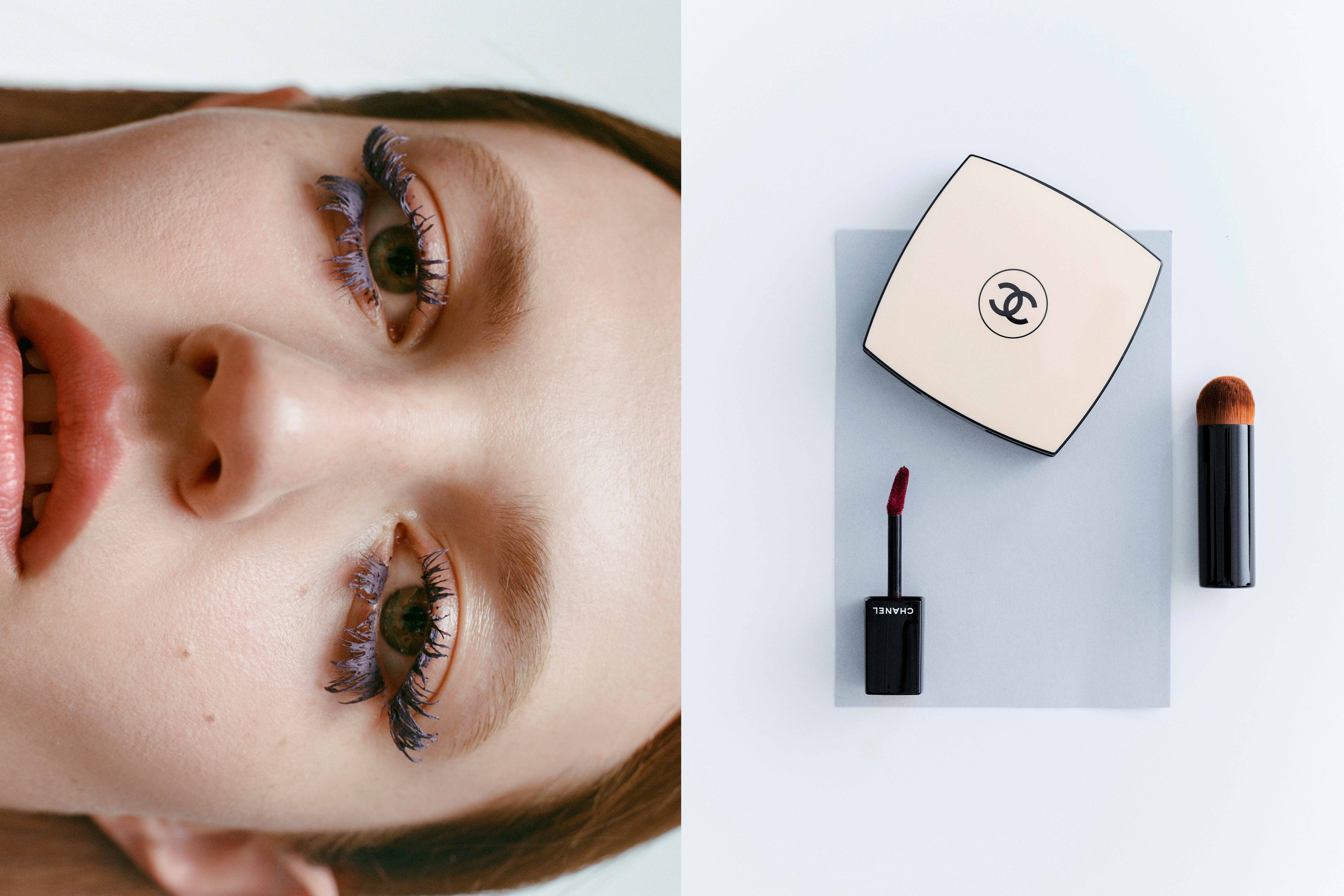 Berta Pfirsich beauty editorial with chanel beauty for Vein Magazine