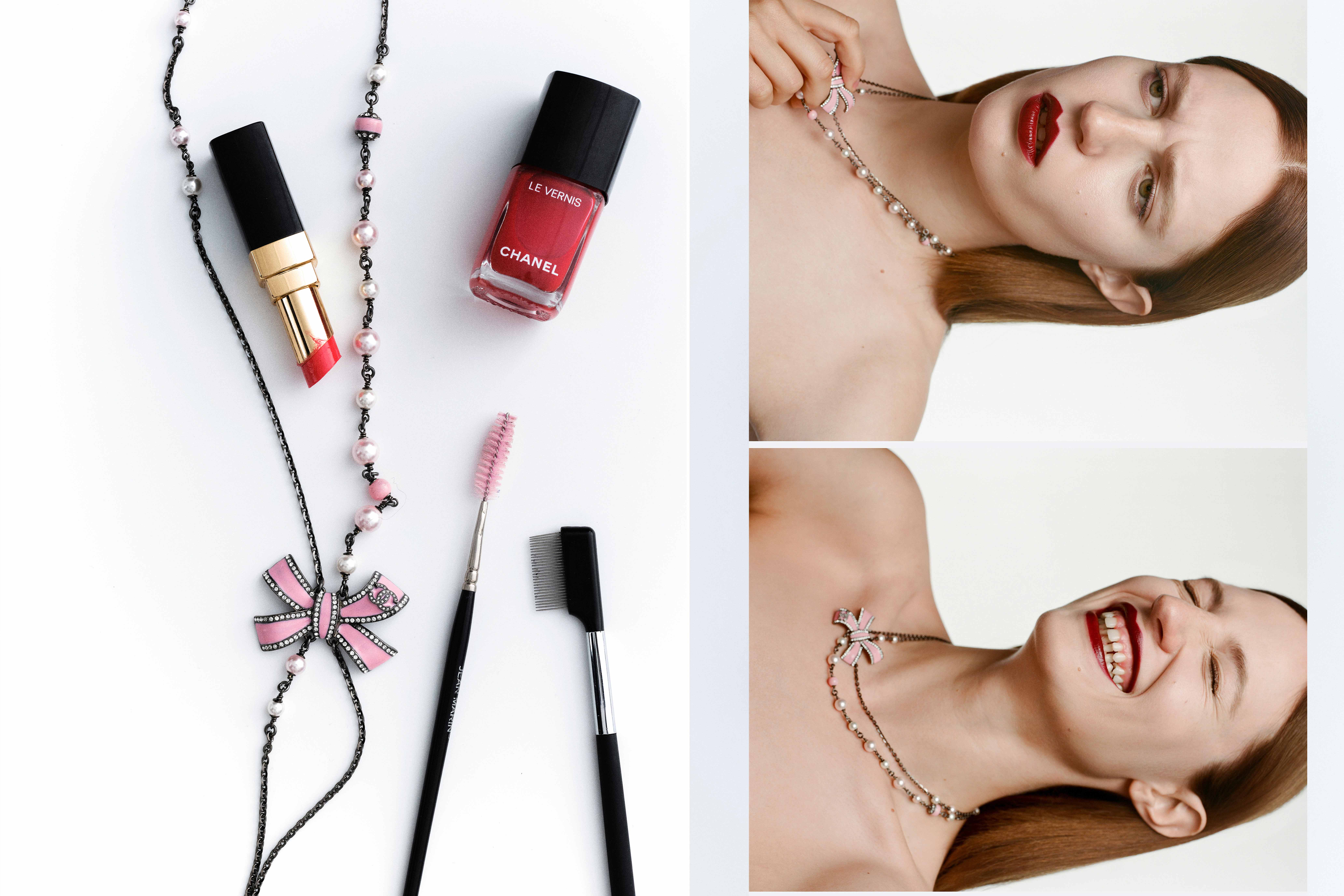 Berta Pfirsich beauty editorial with chanel beauty for Vein Magazine