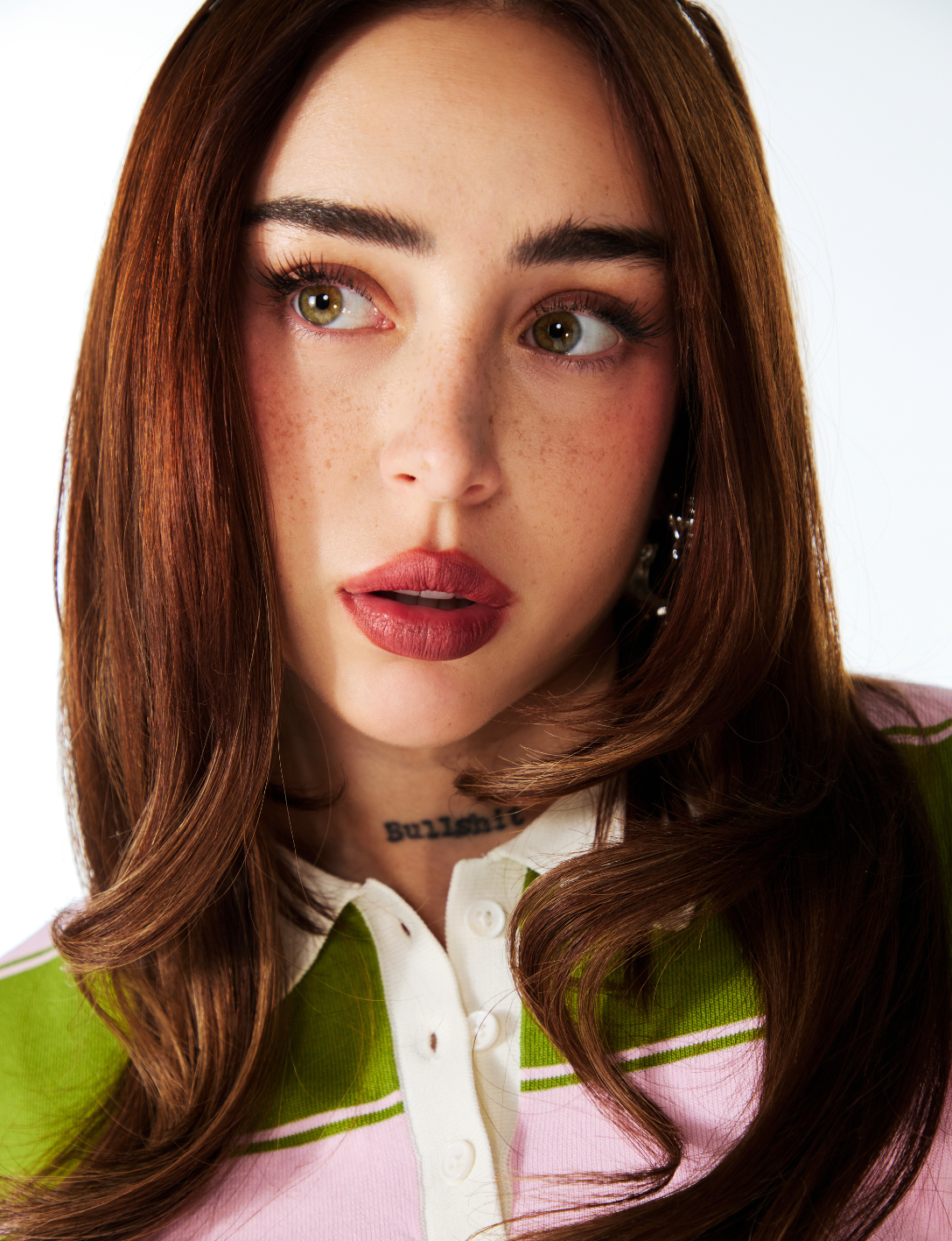 Nicky Nicol in Glamour Spain Editorial photography by Berta Pirsich produced by 8AM, with DESIGUAL