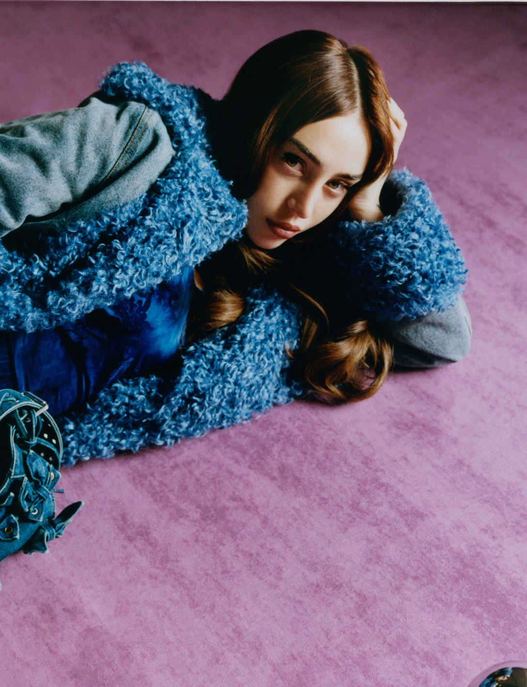 Nicky Nicol in Glamour Spain Editorial photography by Berta Pirsich produced by 8AM, with DESIGUAL